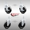 Service Caster 5 Inch SS Hard Rubber Wheel Swivel 3/8 Inch Threaded Stem Caster Brakes, 2PK SCC-SSTS20S514-HRS-381615-2-TLB-2 - alternate 1